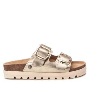 NEW XTI women's double buckle sandals in gold